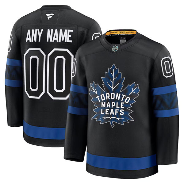 Men's Youth Toronto Maple Leafs x drew house Custom Fanatics Black Alternate Reversible Next Gen Jersey